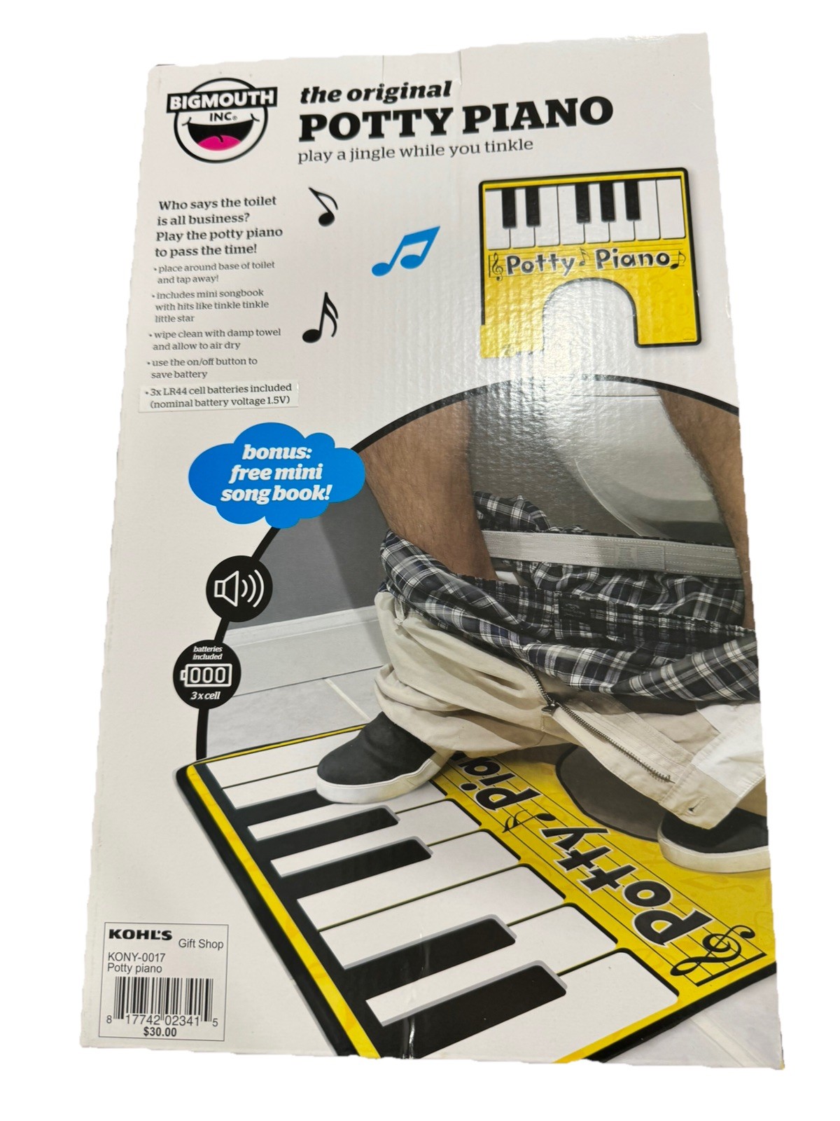 The Original Potty Piano BigMouth Toilet Funny Gag Gift Jingle While Tinkle New