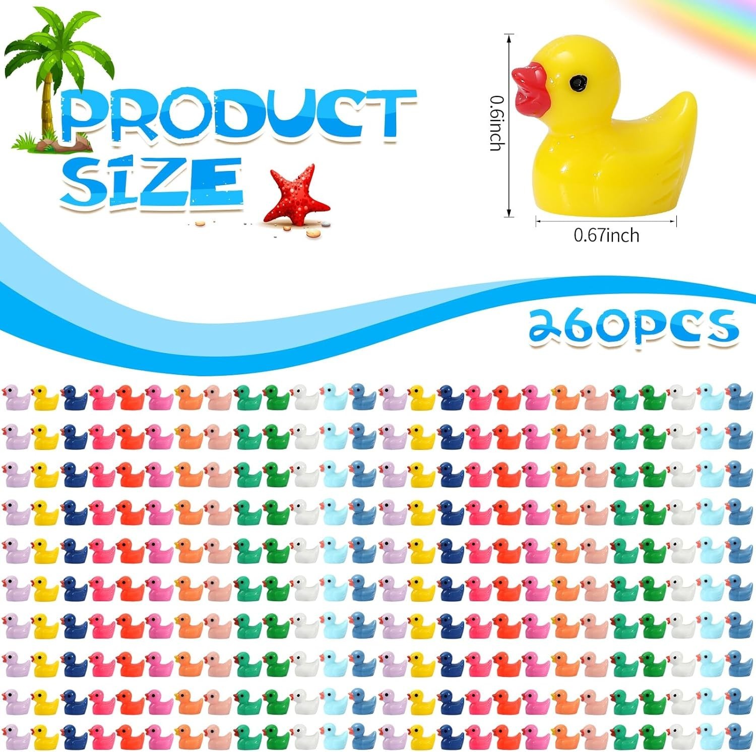260 Pack Jeep Resin Ducks In Bulk 13 Colors Tiny Ducks For Ducking Cruise Ducks