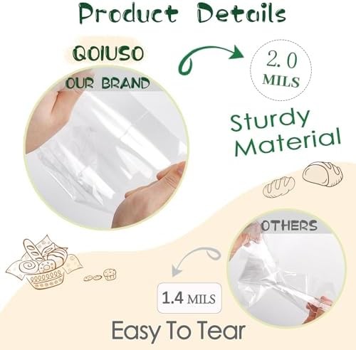 100pcs Cellophane Treat Bags: 5 x11 Inch Clear Cellophane Bags for Treat Candy S