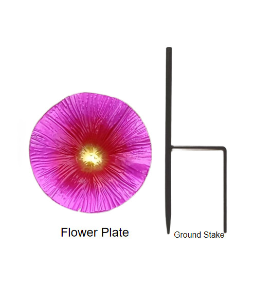 Garden Bird High Quality Feeder and Bath Flower Sturdy Iron Construction 25x14cm
