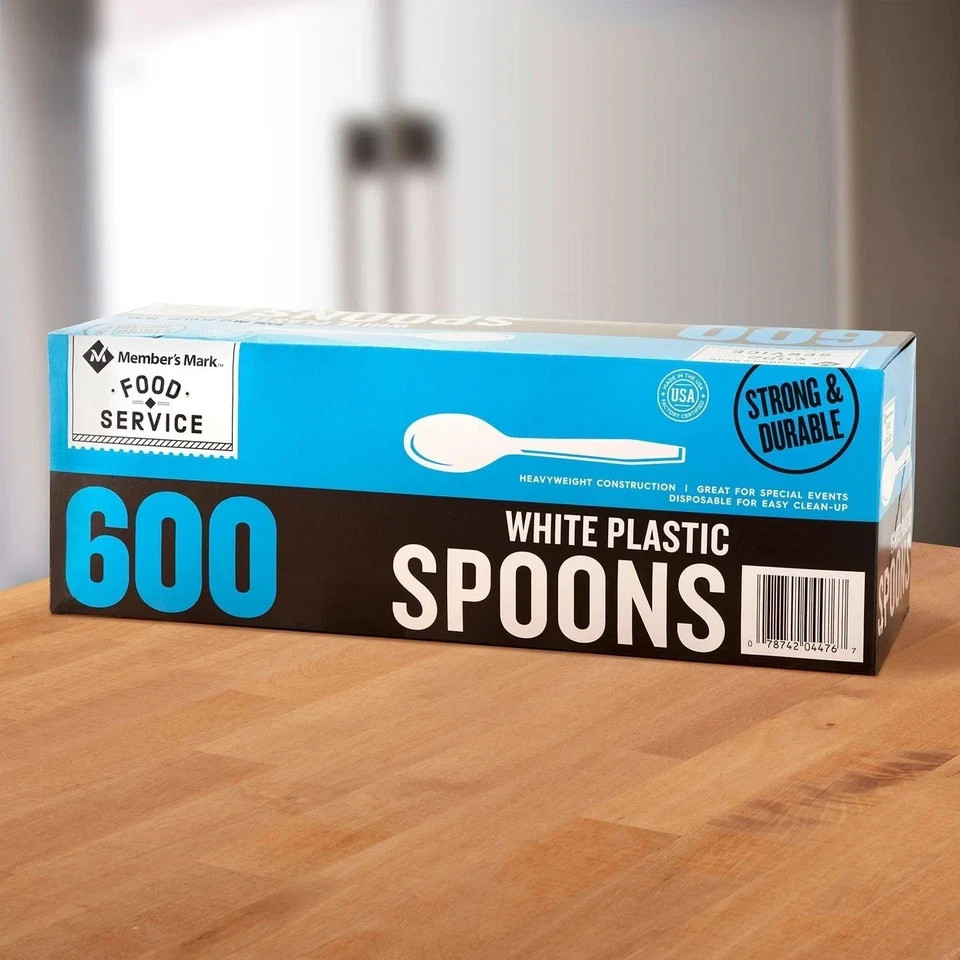 Member’s Mark Heavyweight White Plastic Spoons(600 ct.)