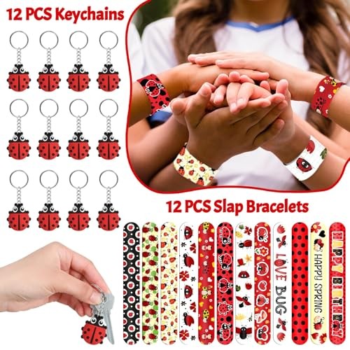 110Pcs Ladybug Party Favors for Kids – Lady bug Birthday Party Decorations and