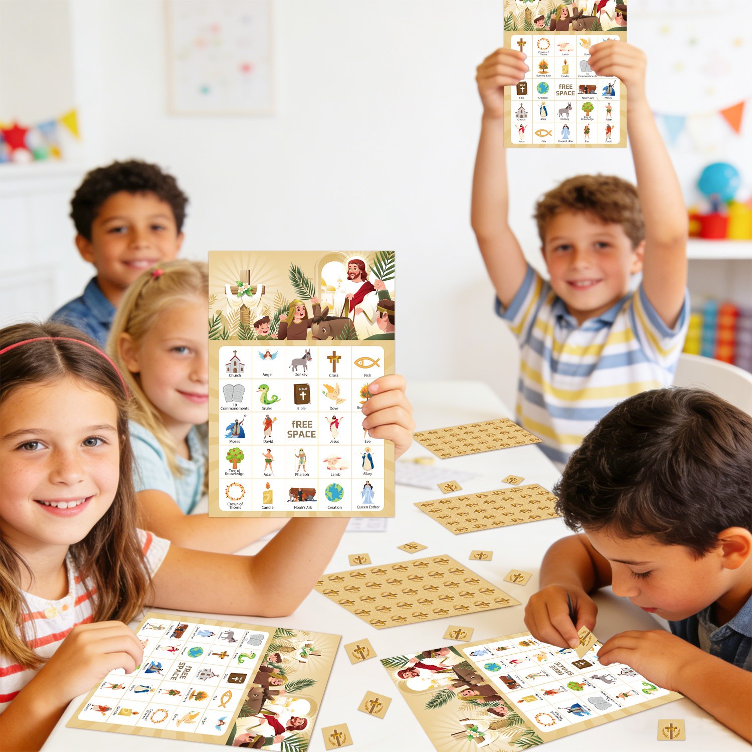 38 Bible Bingo Game Card Religious Party Decorations Biblical Gifts Party Favors