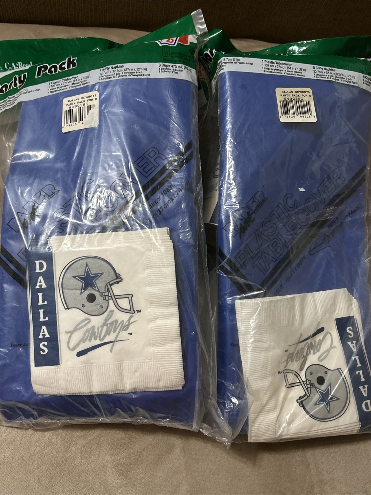 Vintage NFL Dallas Cowboys Party Pack C.A. Reed Inc. Lot Of 2 NEW SEALED 1980’s