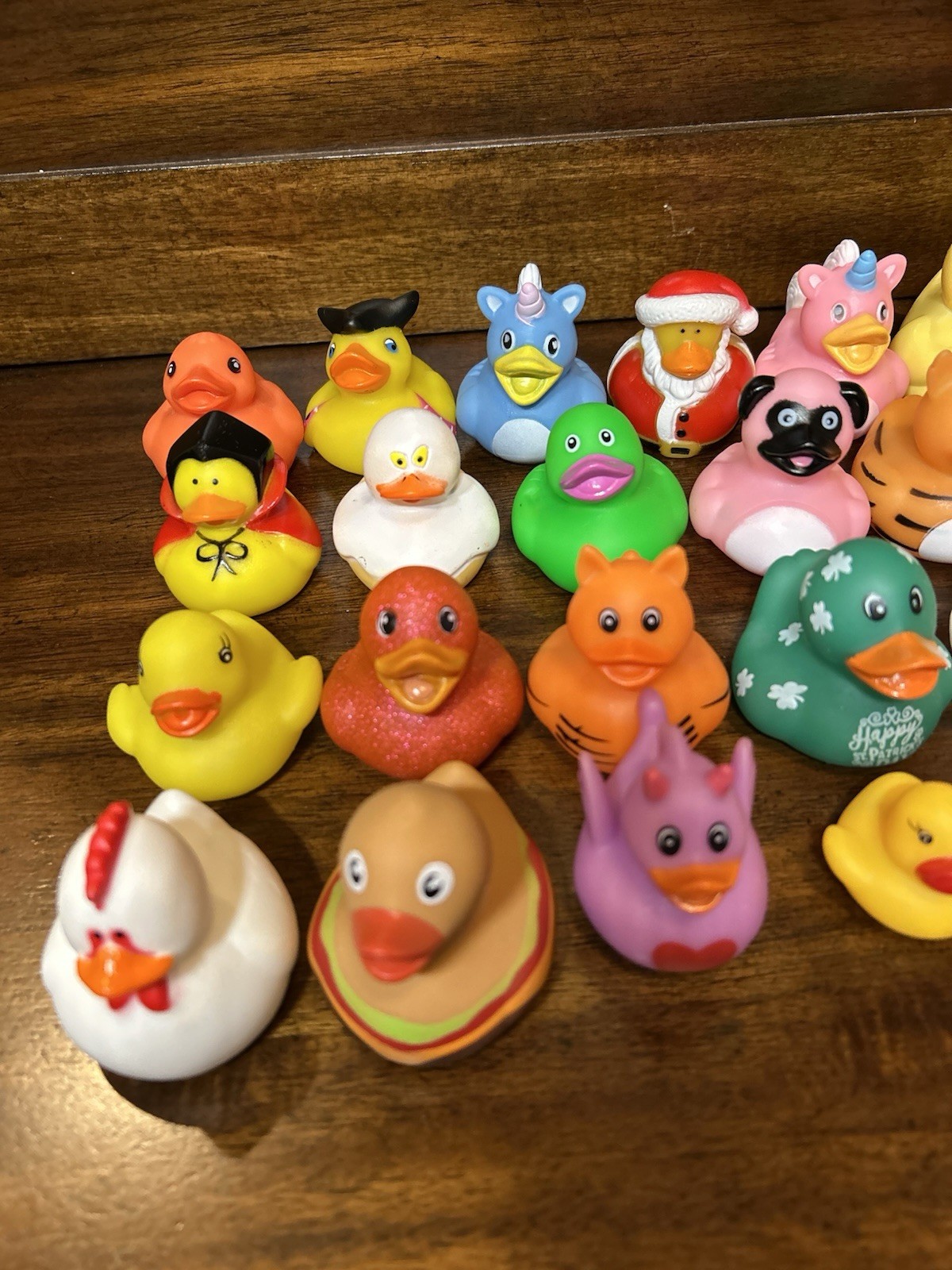 Lot of 28 Rubber Ducks Assorted Costumes Themes Holidays Jeep Bath Floaters 1+”