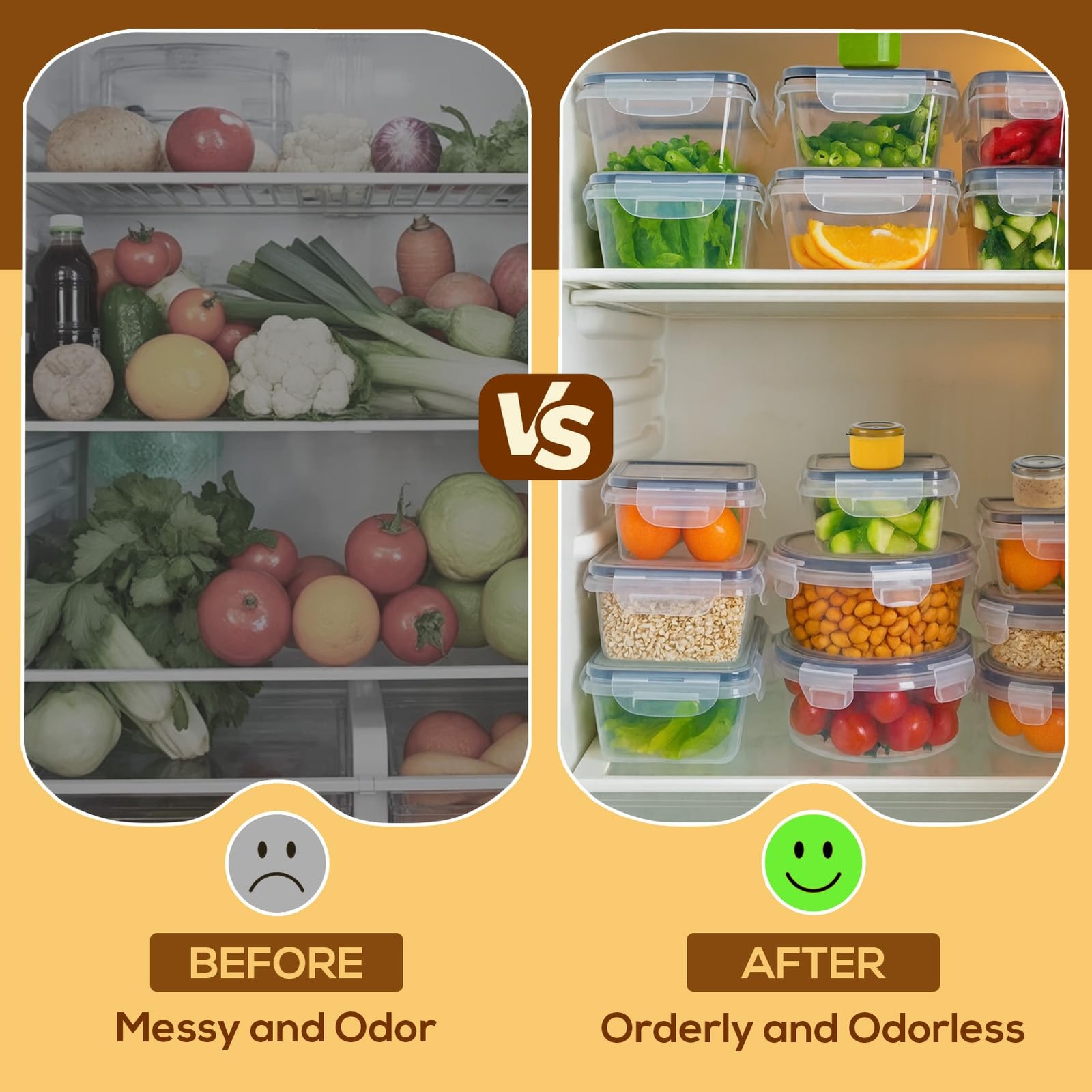 50 PCS Thicker Food Storage Containers with Lids, Clear Stackable Airtight Leakp