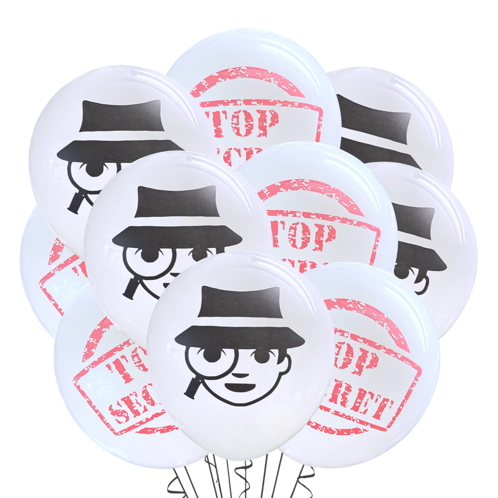 12ct Murder Mystery Balloons Birthday Game Night Theme Party Clue Detective Spy