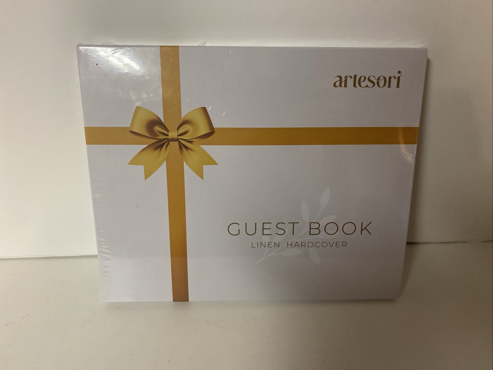 New! White Linen Guest Book Elegant Party Shower Wedding Funeral Any Occasion
