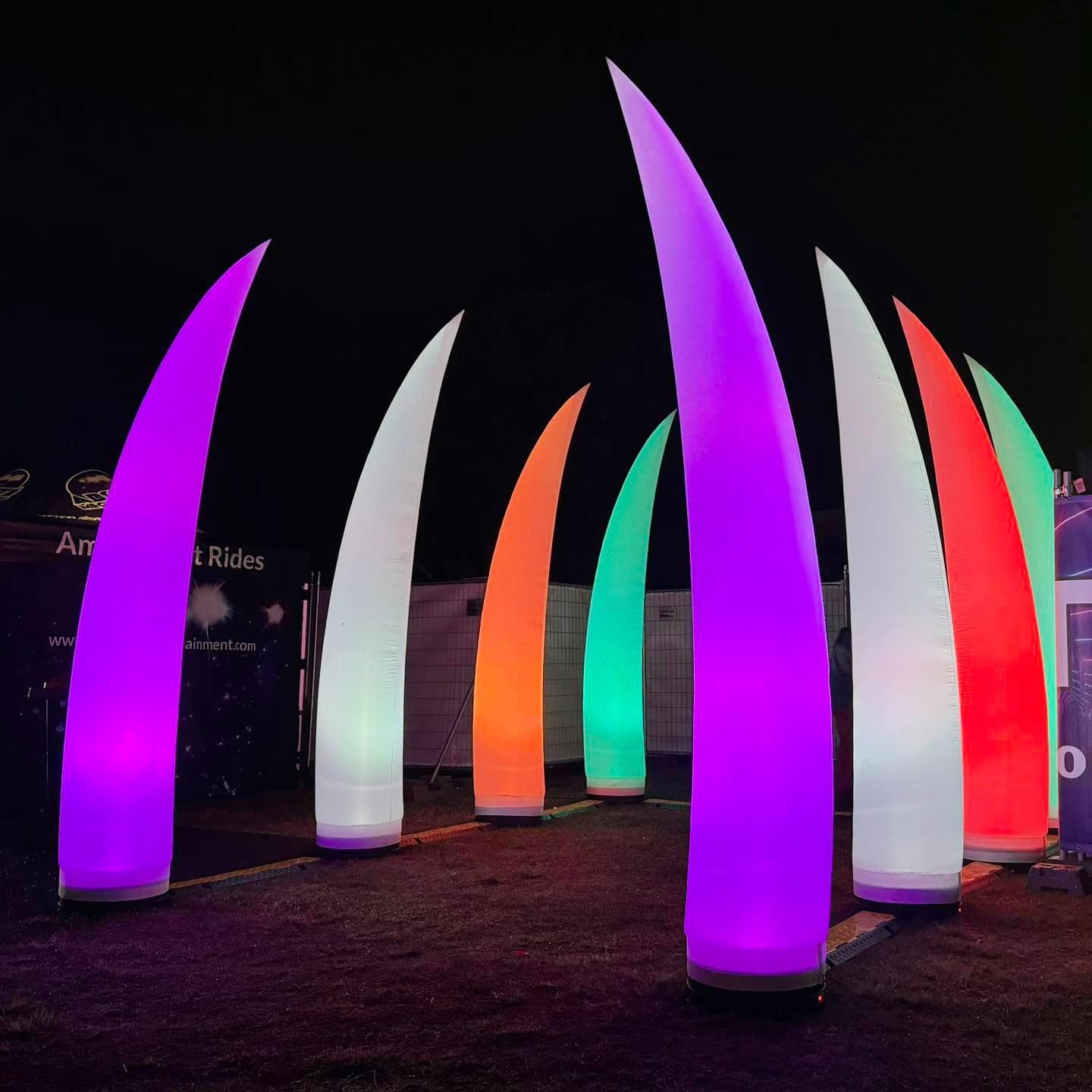 Used Inflatable LED Tusk Decoration(10ft, 1PC) Lighting Ivory Pillar Tube Column
