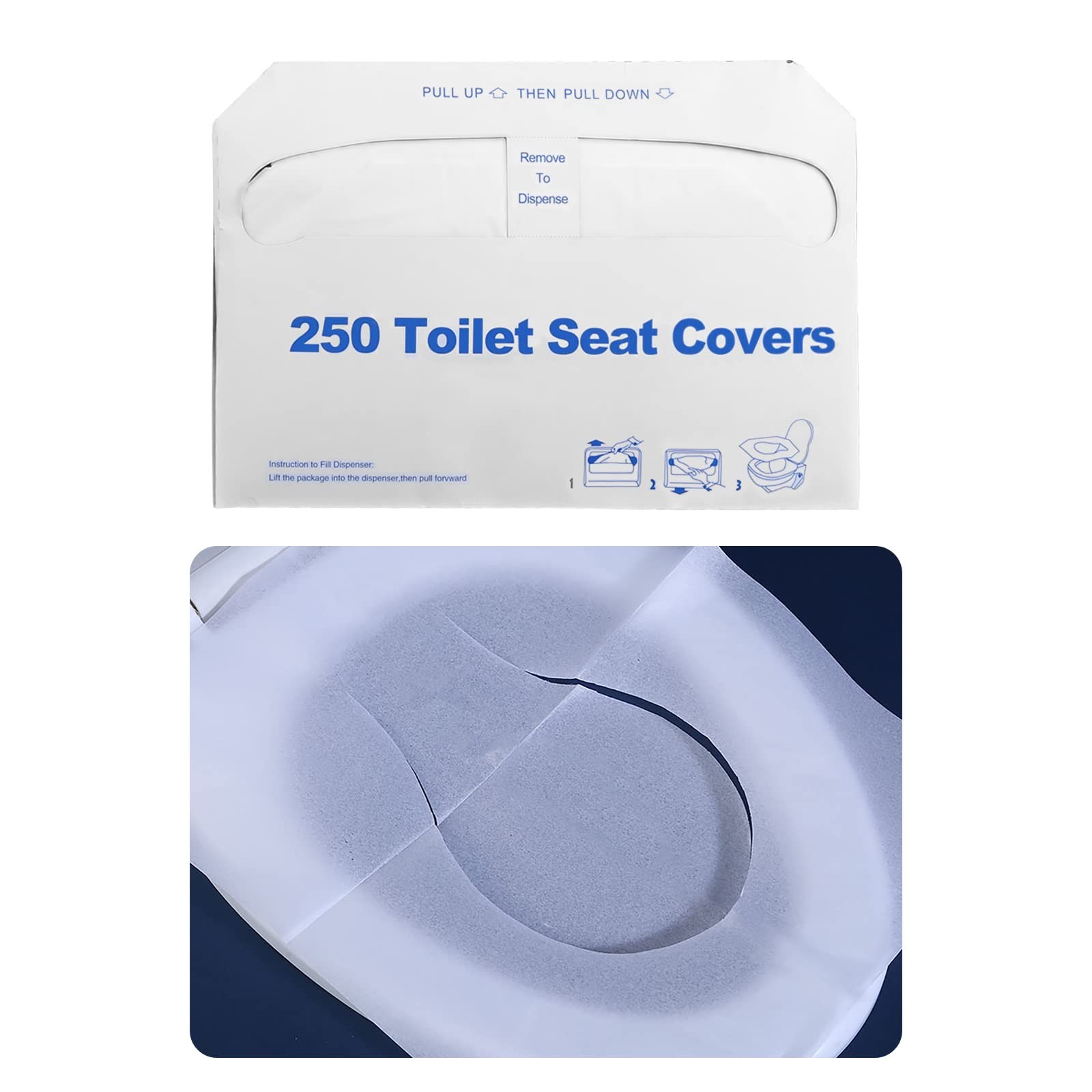 Toilet Seat Covers Disposable, 250 Pcs Flushable Disposable Seat…