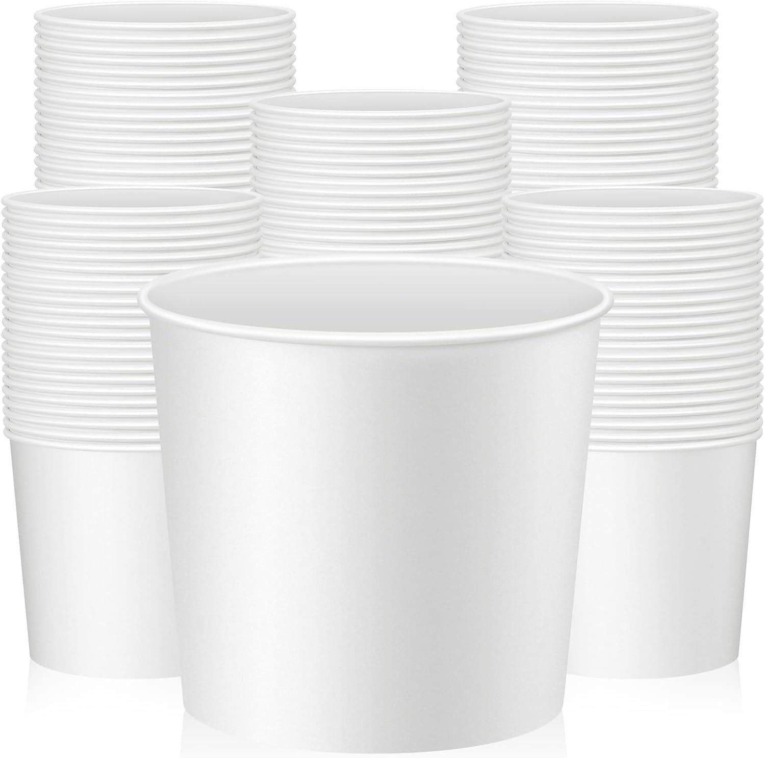 85-ounce paper buckets (cardboard food buckets, white, 100-count)