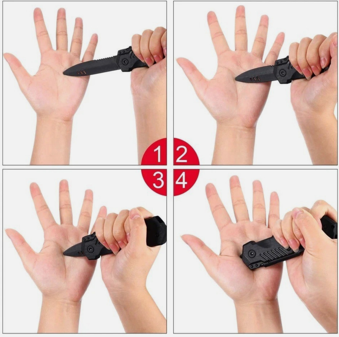 2 Pieces Retractable Knife Prop Knife Fake Knife False Trick Gadget Toy – USA