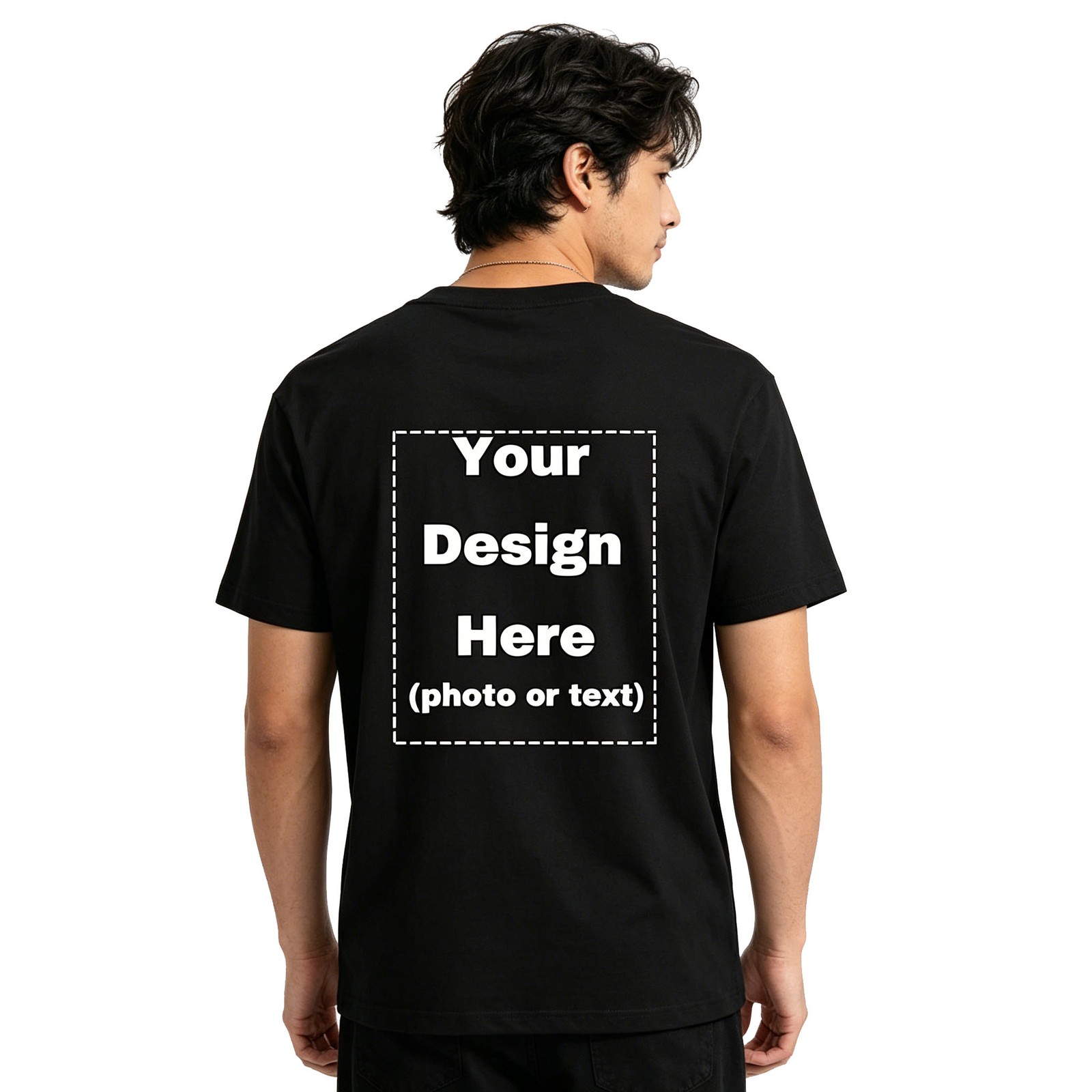 Hollowmark Custom Dark Graphic Tee Back Print Black White S-5XL Casual Shirt