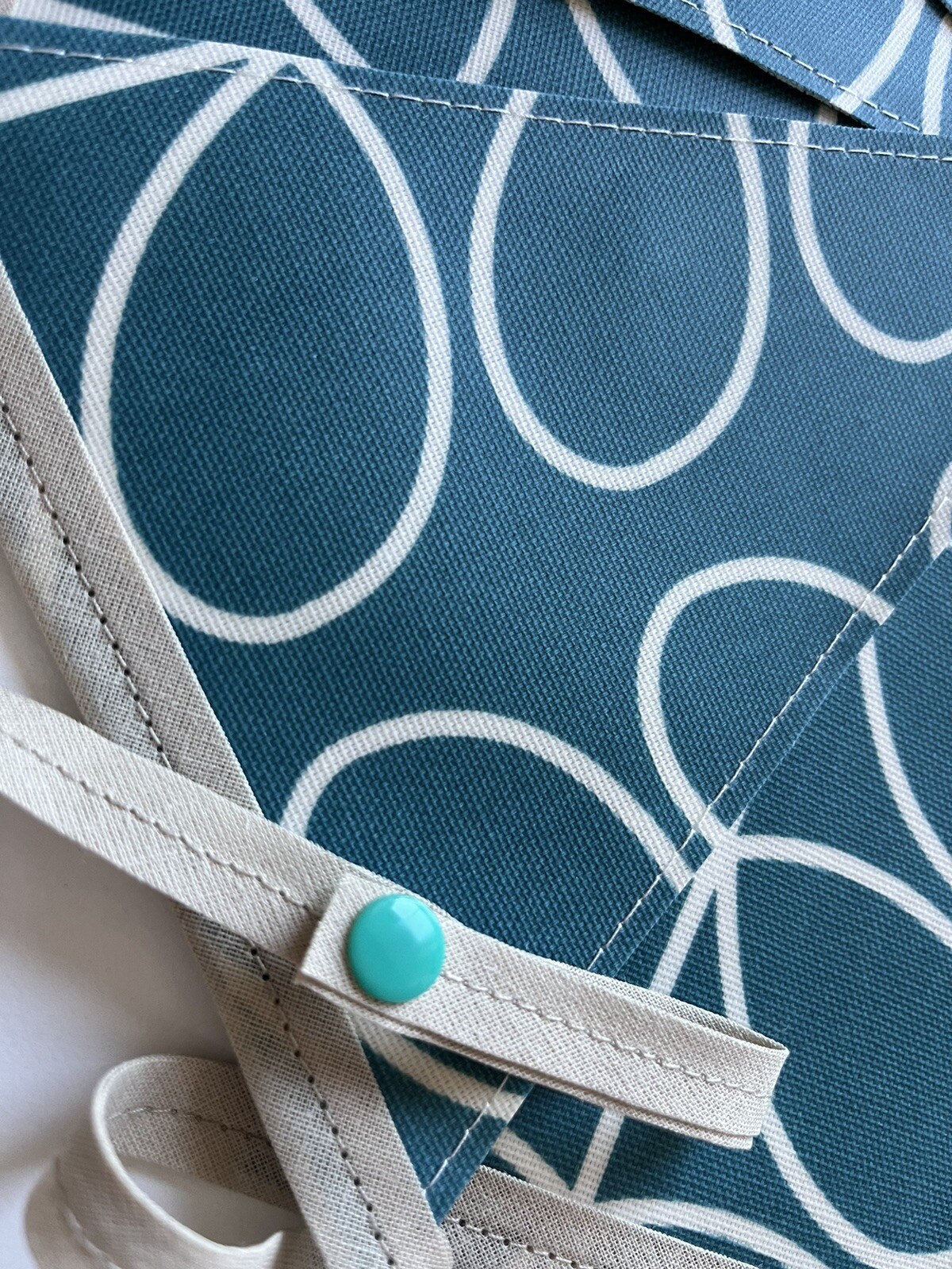 Handmade Oilcloth Bunting – Garden/Home Blue Contemporary- 3 Meters Double Sided