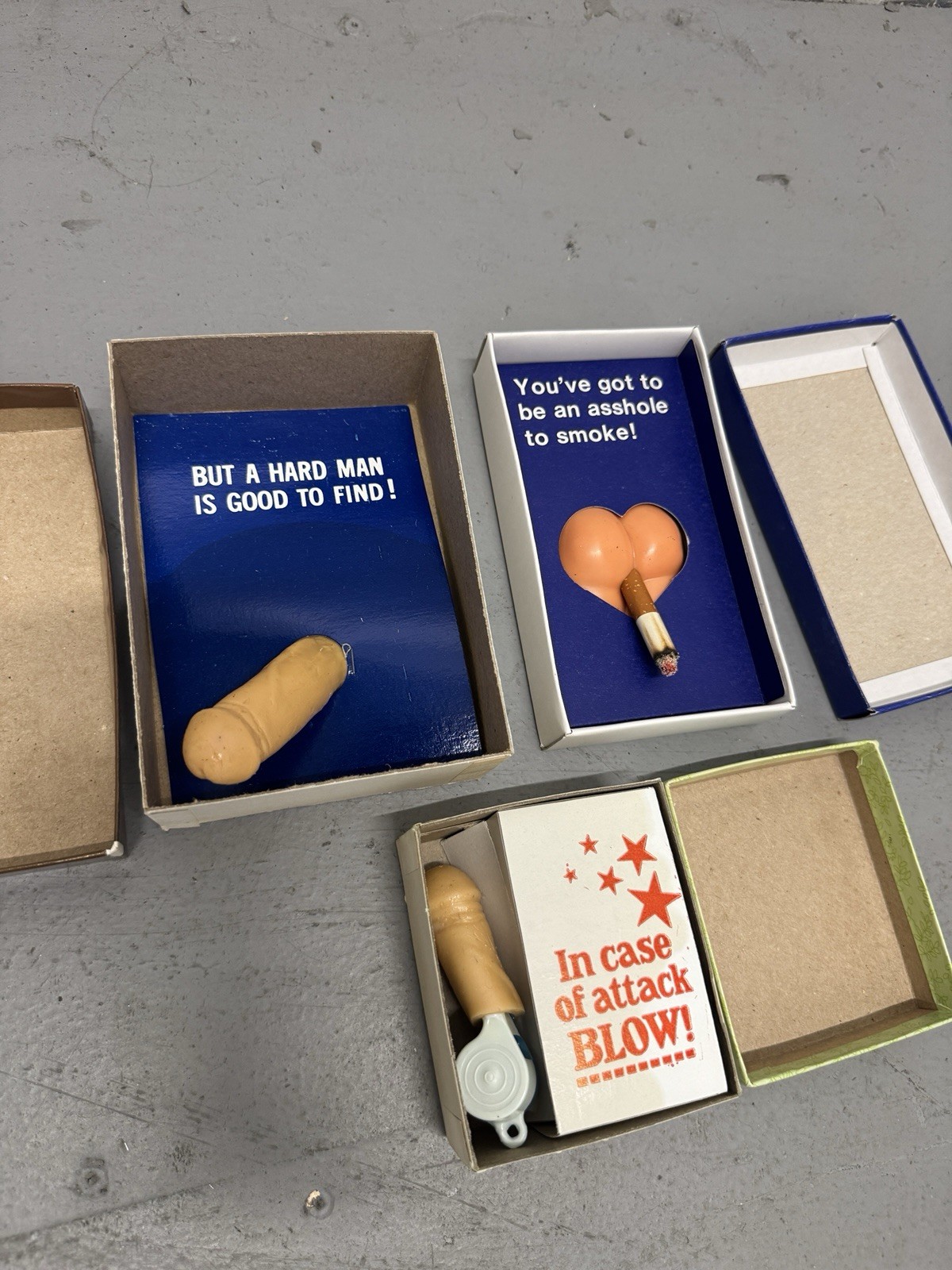 Vintage Adult Humor Gag Funny Novelty Gift Boxes 70s 80s