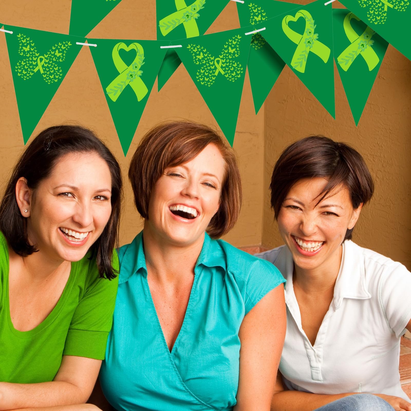 120 Pcs 100 ft Mental Health Awareness Decoration Items Motivational Green Ri…