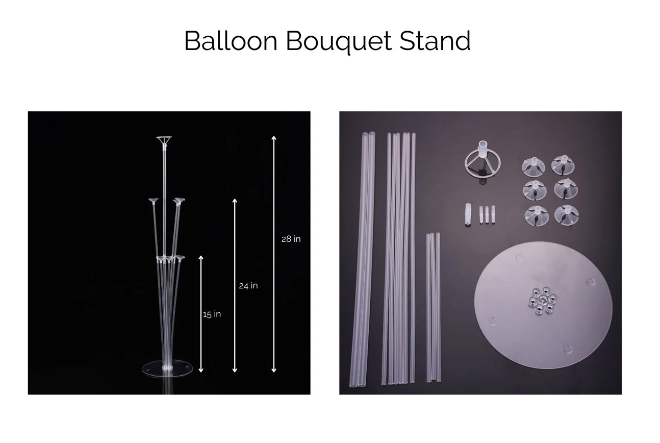 Balloon Party Supplies Bulk Sale – 30 Balloon Stands, 100 Balloons Strips