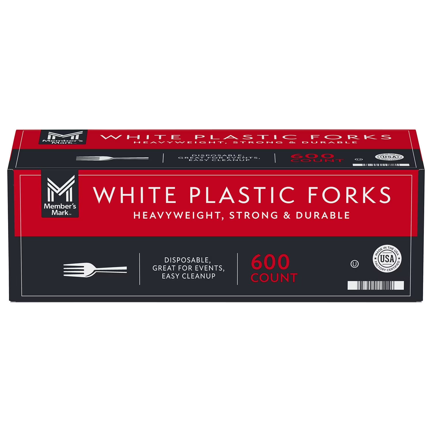Member’s Mark White Plastic Forks (600 ct)