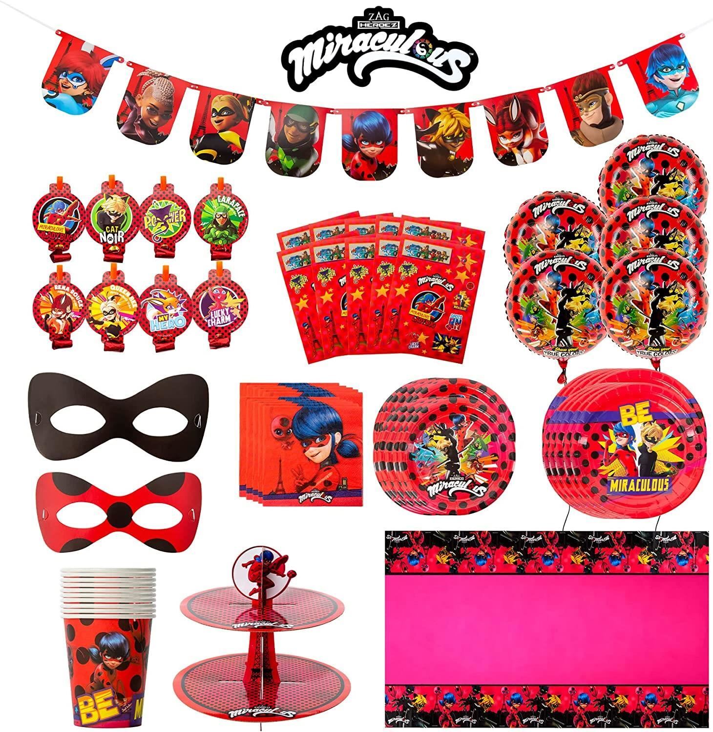 Miraculous Ladybug 9″ Paper Plates 20ct Cat Nior Kids Party Supplies Mighty Mojo