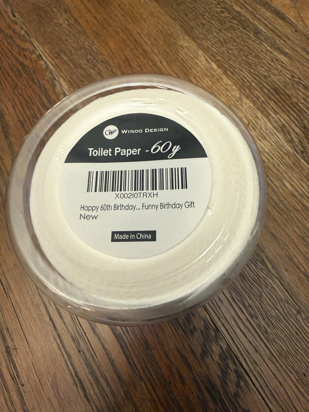 Novelty Gag Funny Toilet Paper Roll “Holy * You’re 60”Birthday”