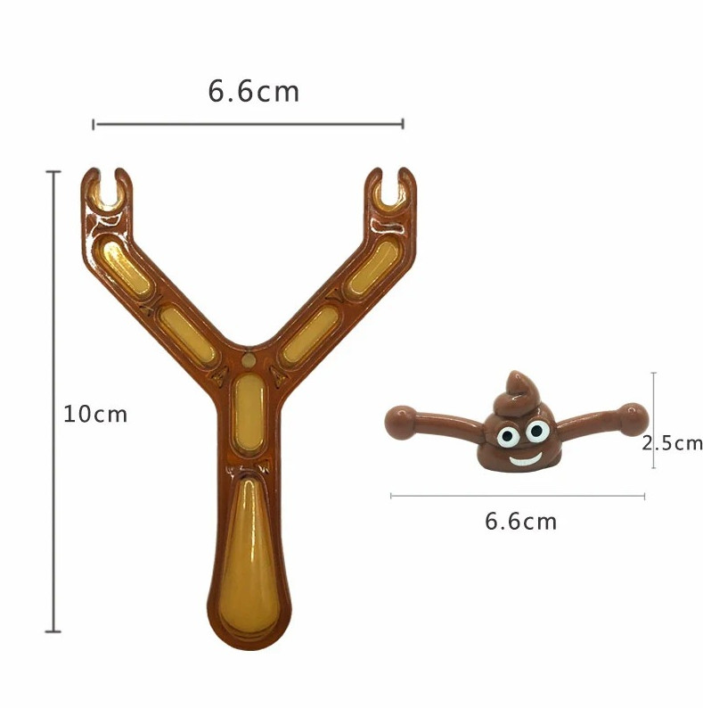 5pcs Poop Slingshot Toy Kids Party Favors Funny Stretch Toys