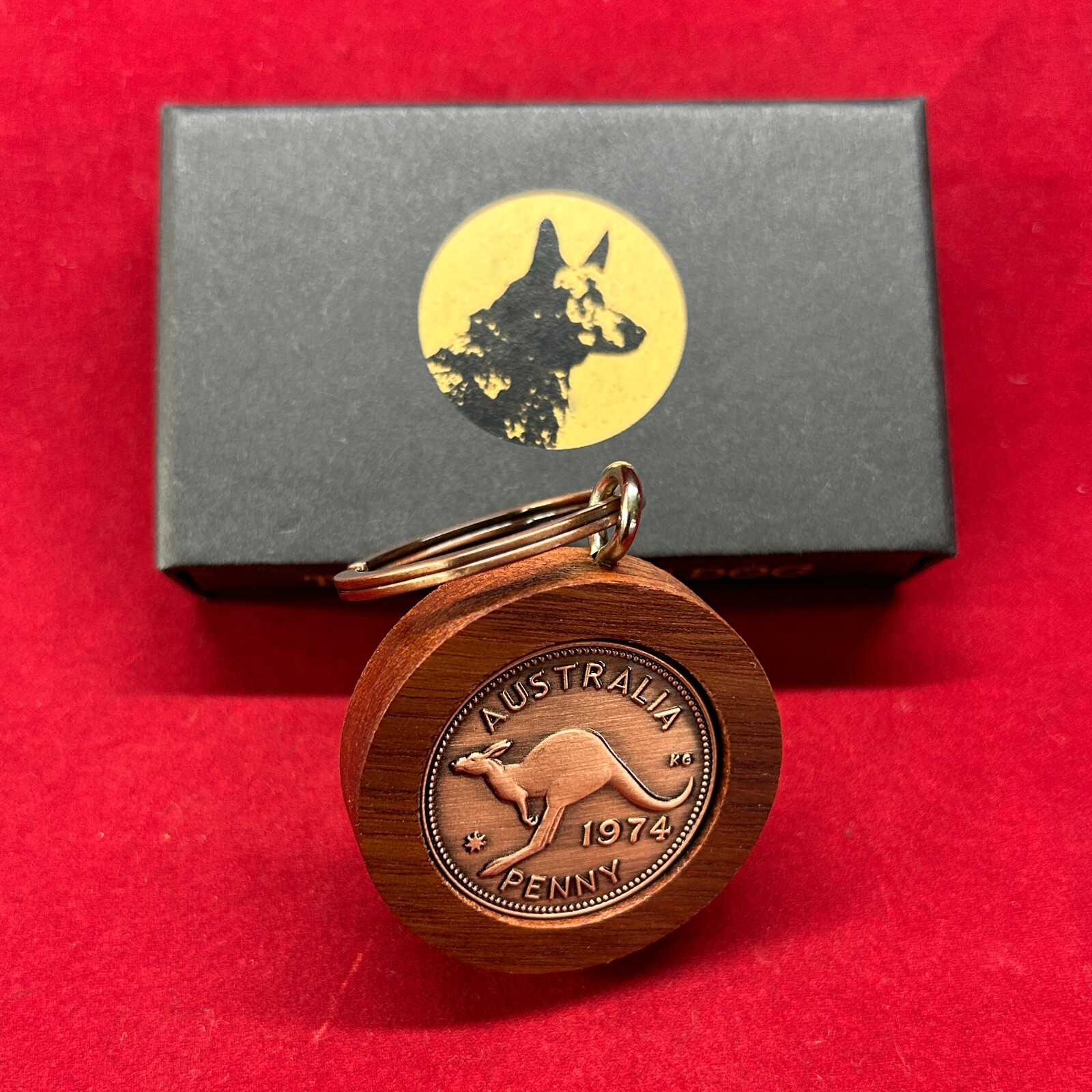 1956 Australian Jarrah Penny Keyring – 70th Birthday Present Anniversary Gift