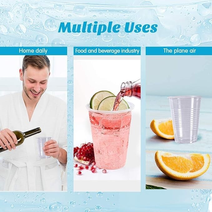 1200 Pack Clear Plastic Disposable Cups 7 oz Perfect for Party Drinking Cups