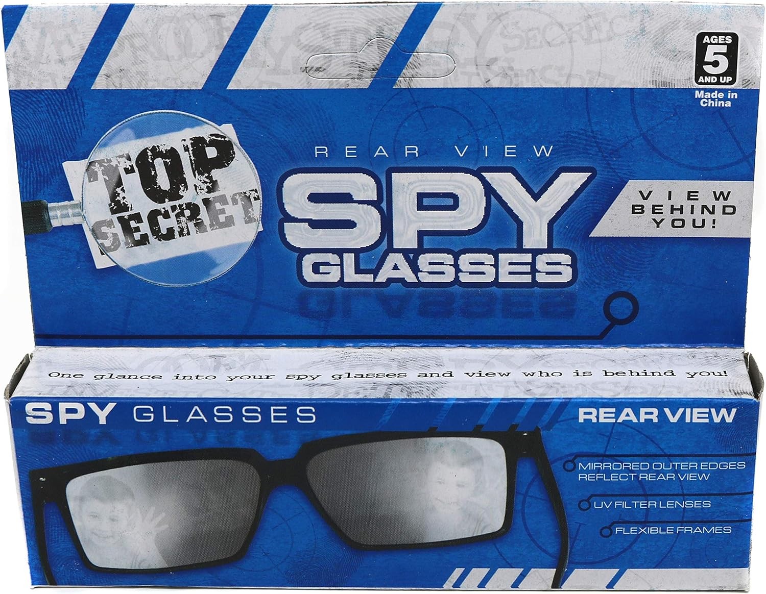 12 Spy Mirror Look Behind Sunglasses – Detective Gadget Magic Trick Party Toys