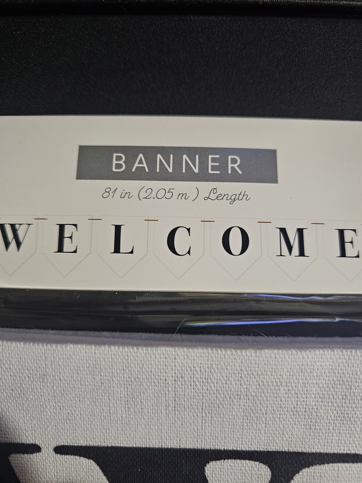 Fabric “W E L C O M E” Banner 81 Inch Length Hanging Twine NEW TARGET BULLSEYE