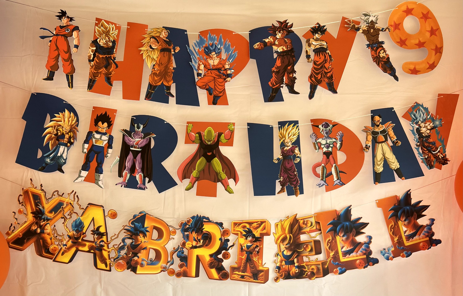 Dragon Ball Z PERSONALIZED BANNER, HAPPY BIRTHDAY BANNER, PARTY SUPPLIES